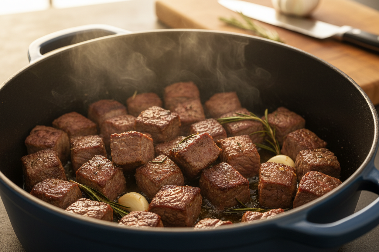 Hearty Autumn Beef Stew Recipe (One-Pot Comfort Dinner) 2 One-Pot Autumn Beef Stew preparation step 1