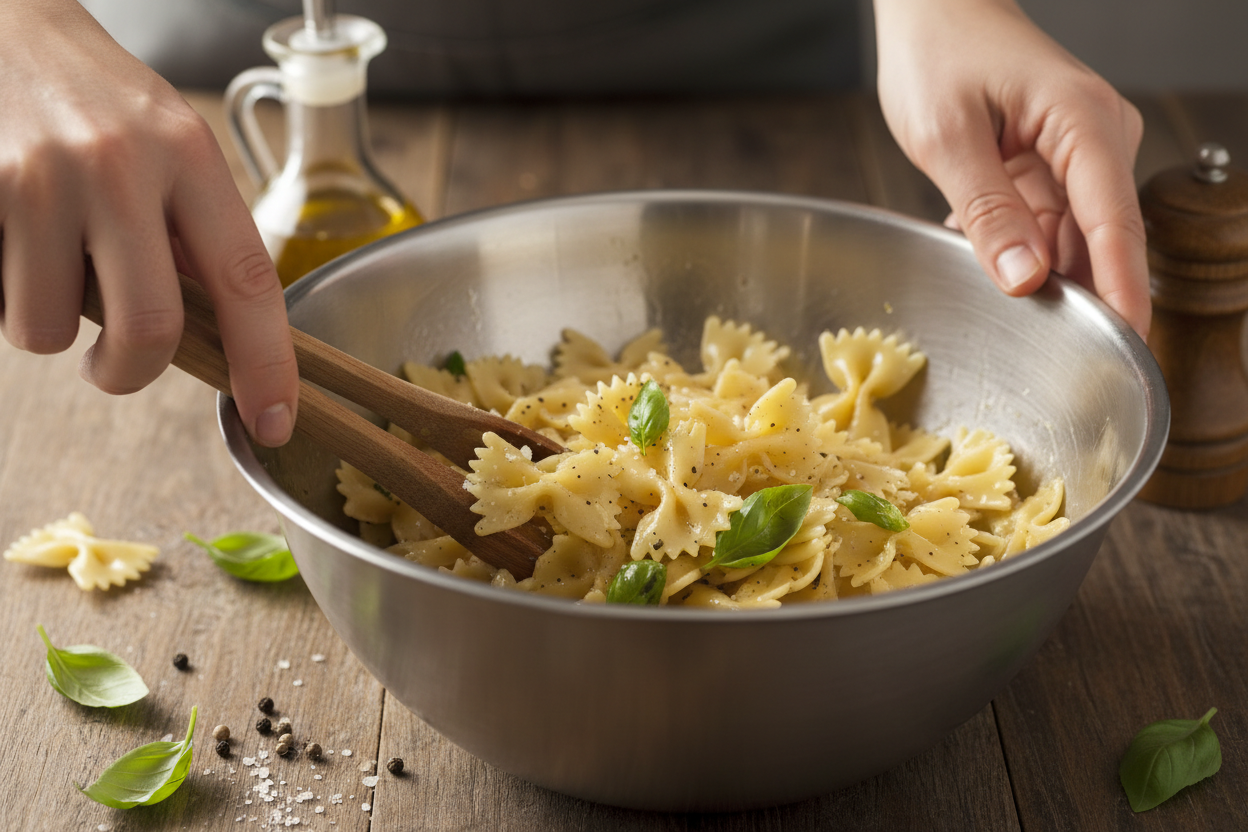 Crispy Air-Fried Pasta Chips: The Ultimate Viral Snack 2 Pasta Chips preparation step 1