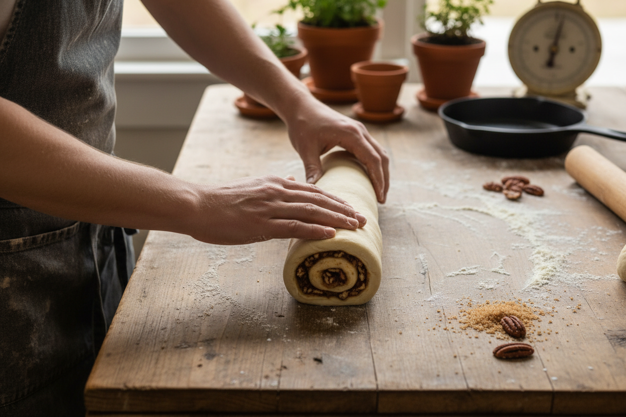 Pumpkin Pecan Swirl Bread preparation step 2