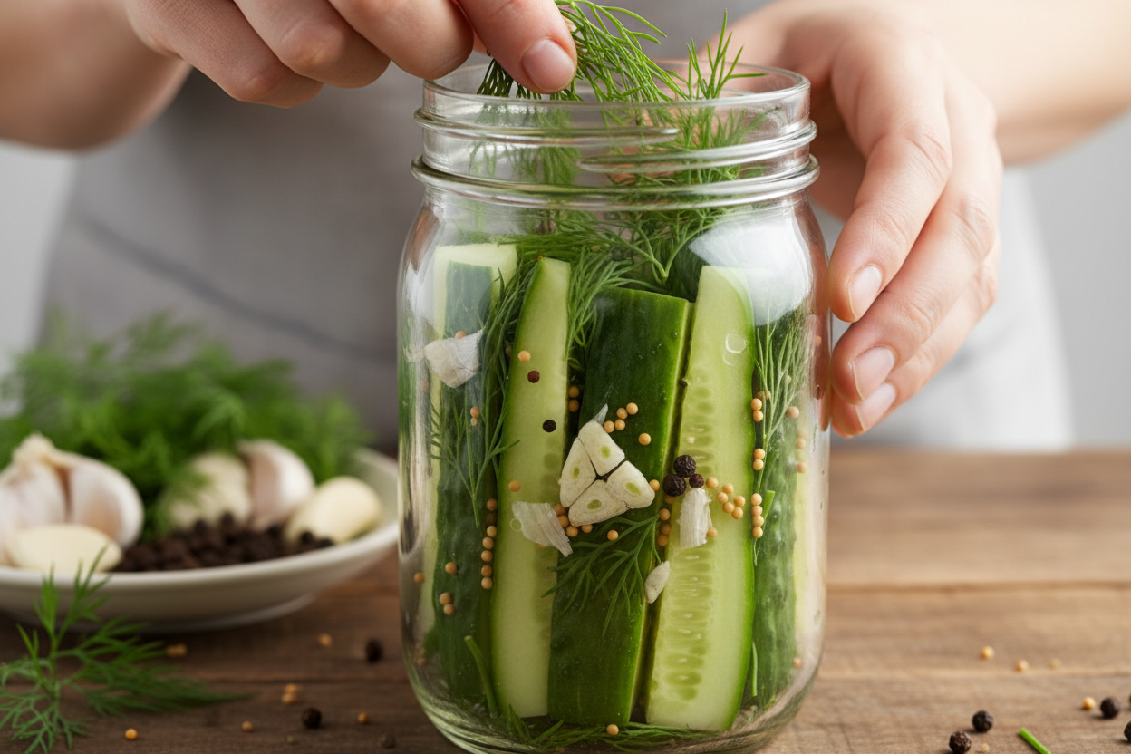 Refrigerator Dill Pickles preparation step 1
