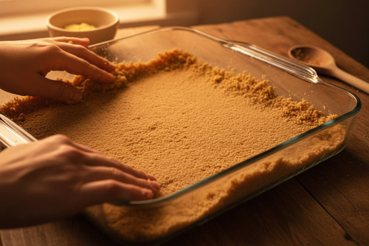 Easy 4-Ingredient Baked Campfire Dessert Squares 2 S'more Bars preparation step 1