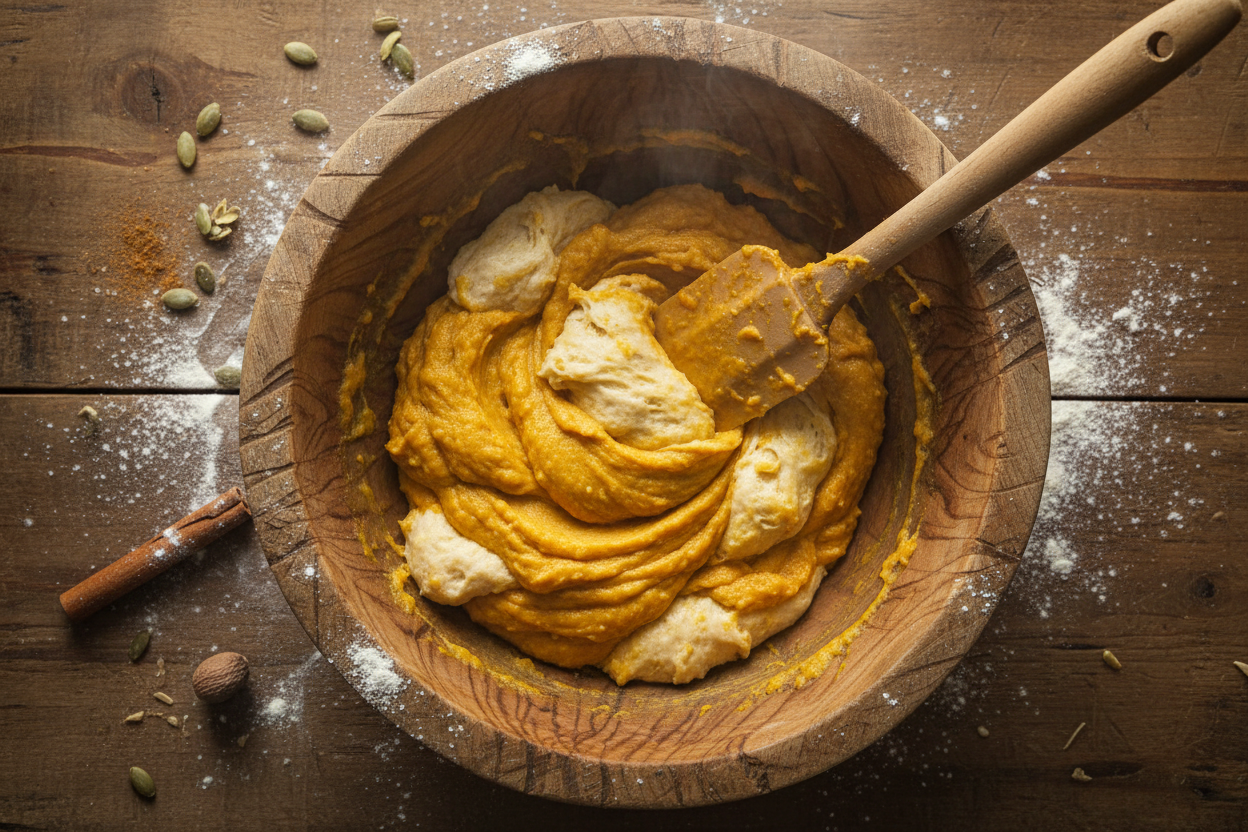 Sourdough Pumpkin Scones with Maple Glaze preparation step 2