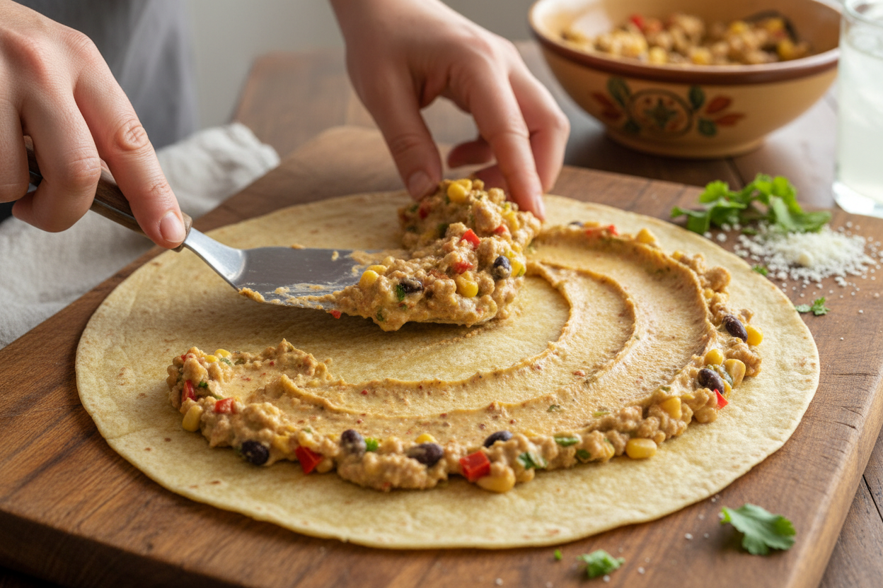 Taco Tortilla Roll Ups preparation step 1