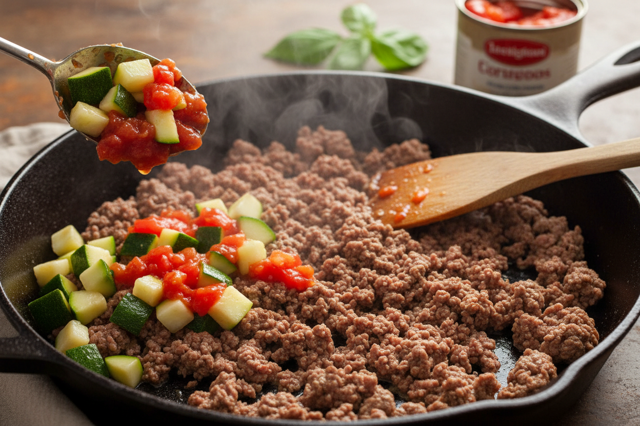 15 Cozy Fall Dinner Ideas: Hearty Ground Beef Pasta Bake 2 The Best Autumn Dinner Recipes preparation step 1