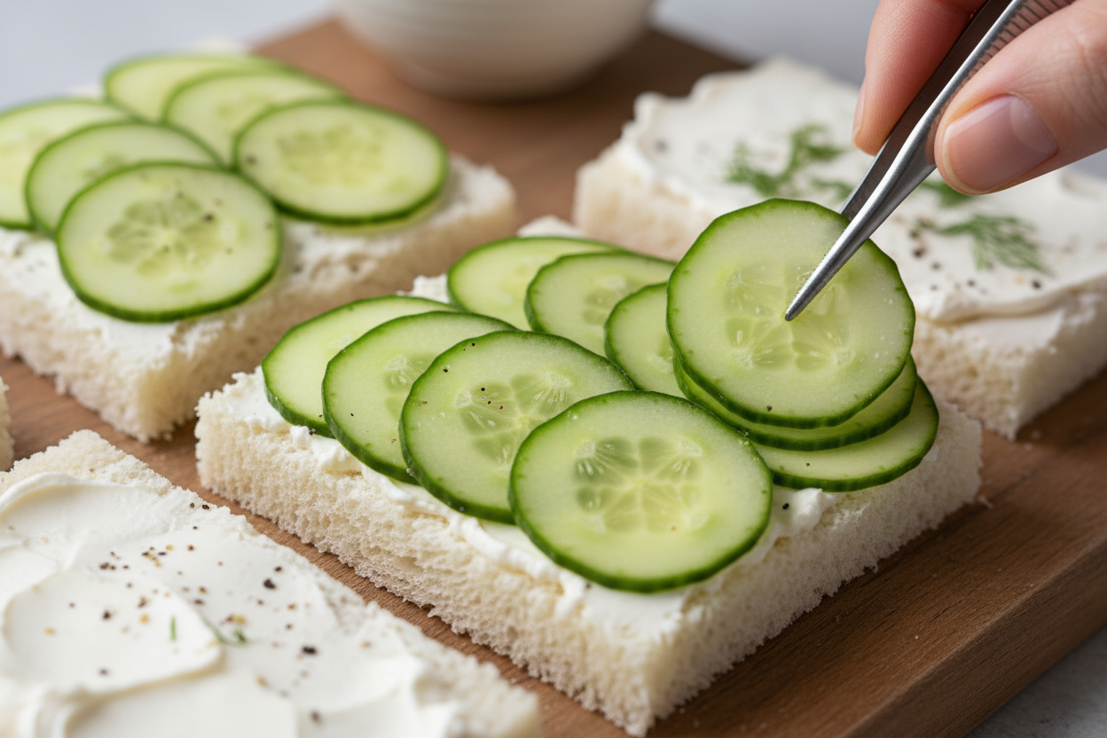 The Best Cucumber Sandwich Recipe for Afternoon Tea 3 The Best Cucumber Sandwich preparation step 2