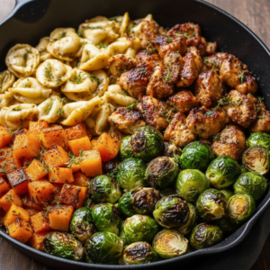 Easy Autumn Chicken Tortellini with Butternut Squash & Brussels Sprouts 4 Easy Autumn Chicken Tortellini with Butternut Squash & Brussels Sprouts