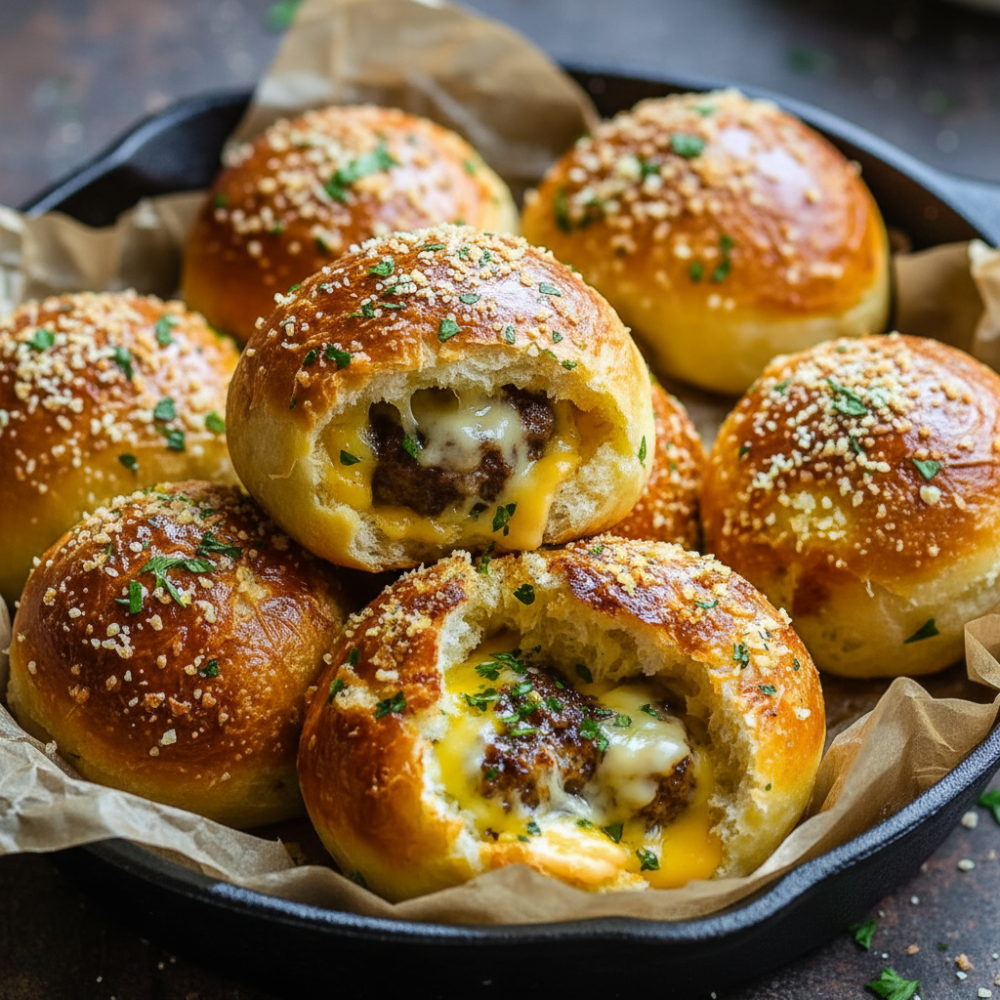 Garlic Parmesan Cheeseburger Bombs: Easy Game Day Recipe 1 Garlic Parmesan Cheeseburger Bombs: Easy Game Day Recipe