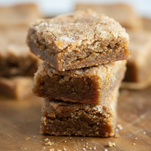Chewy Cinnamon Sugar Blondies (One Bowl Recipe)