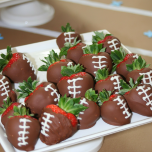 Easy Football Chocolate Covered Strawberries for Game Day