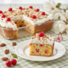 Classic Fruit and Nut Cake Recipe with Whipped Topping