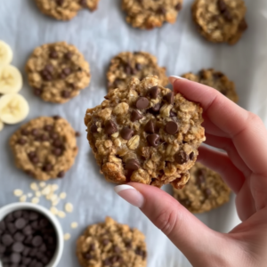 Wholesome Banana Oat Chocolate Chip Cookies (Vegan & GF) 4 Wholesome Banana Oat Chocolate Chip Cookies (Vegan & GF)