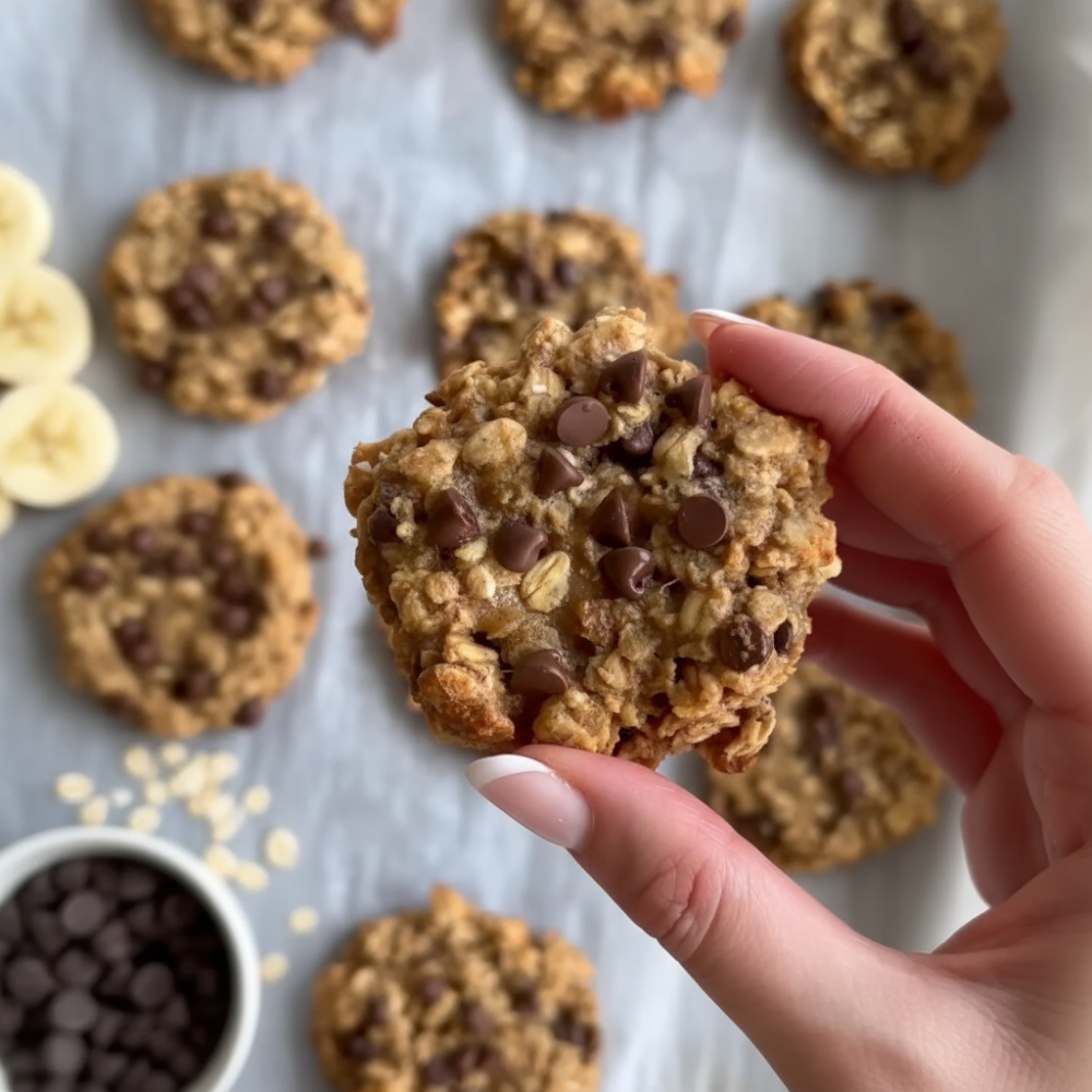 Wholesome Banana Oat Chocolate Chip Cookies (Vegan & GF) 1 Wholesome Banana Oat Chocolate Chip Cookies (Vegan & GF)