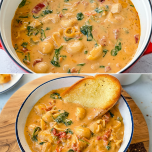 Creamy Marry Me Tuscan Chicken Soup with Tortellini