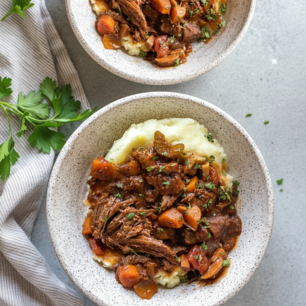 Cozy Crockpot Shredded Beef Ragu (Whole30 & Paleo)