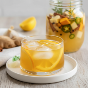 Homemade Ginger Immunity Drink (Chilled & Spiced)