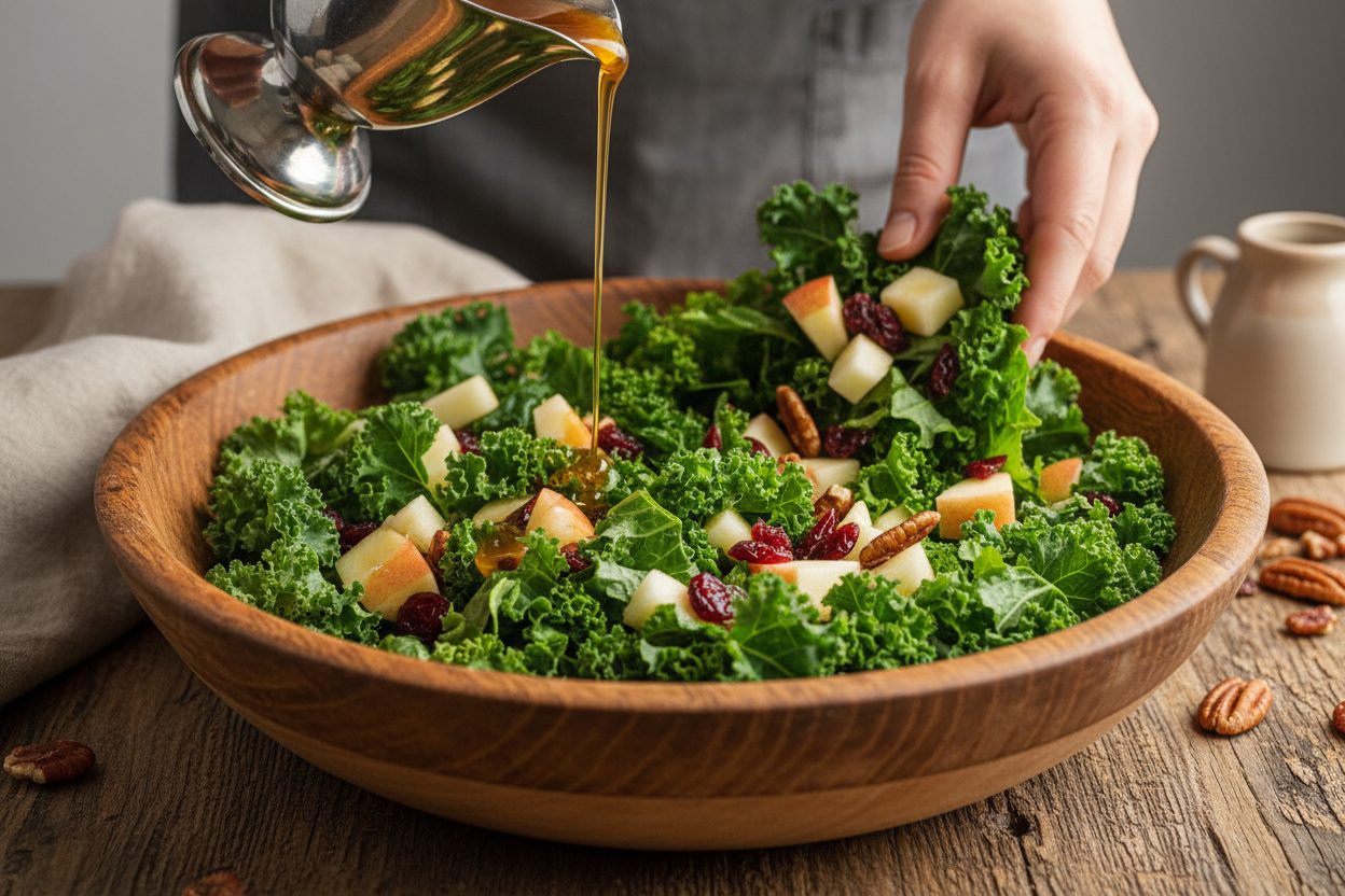 Autumn Apple Cranberry Pecan Salad with Beef and Feta 2 Apple Cranberry Pecan Salad preparation step 1