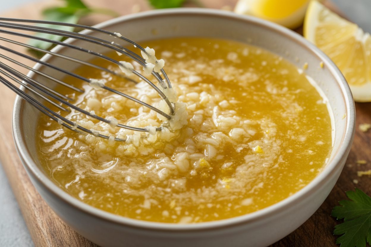 Baked Lemon Garlic Cod Recipe with Butter Sauce preparation step 2