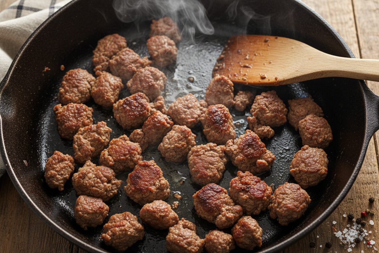 Beef Biscuits and Gravy preparation step 2