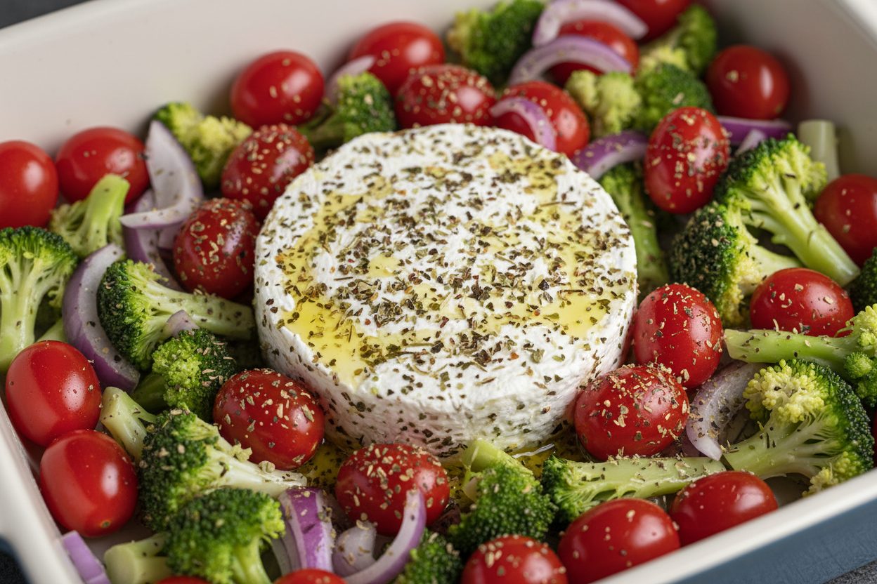 Easy Boursin Cheese Pasta with Roasted Vegetables 2 Boursin Cheese Pasta with Veggies preparation step 1