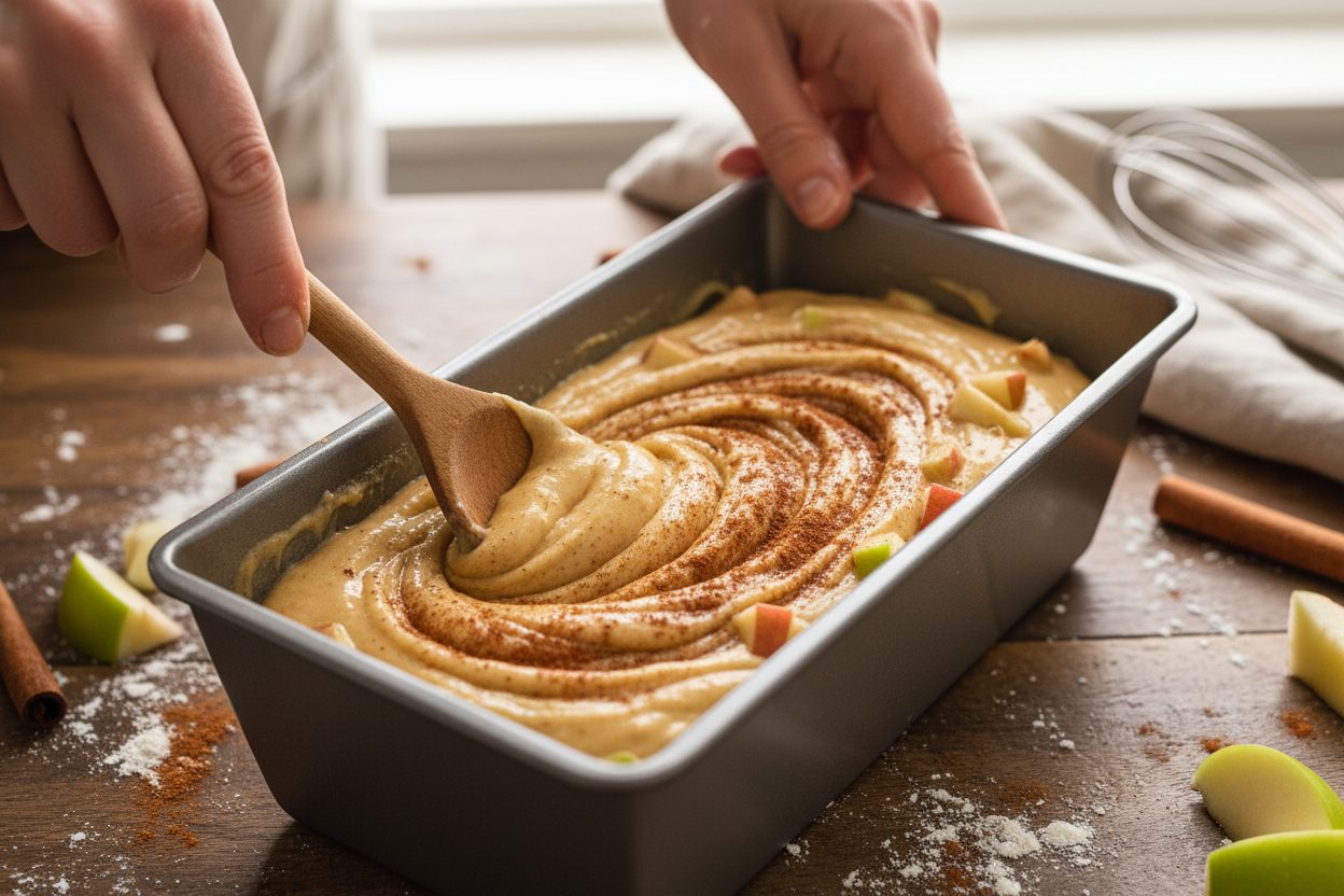 Cinnamon Apple Bread preparation step 1