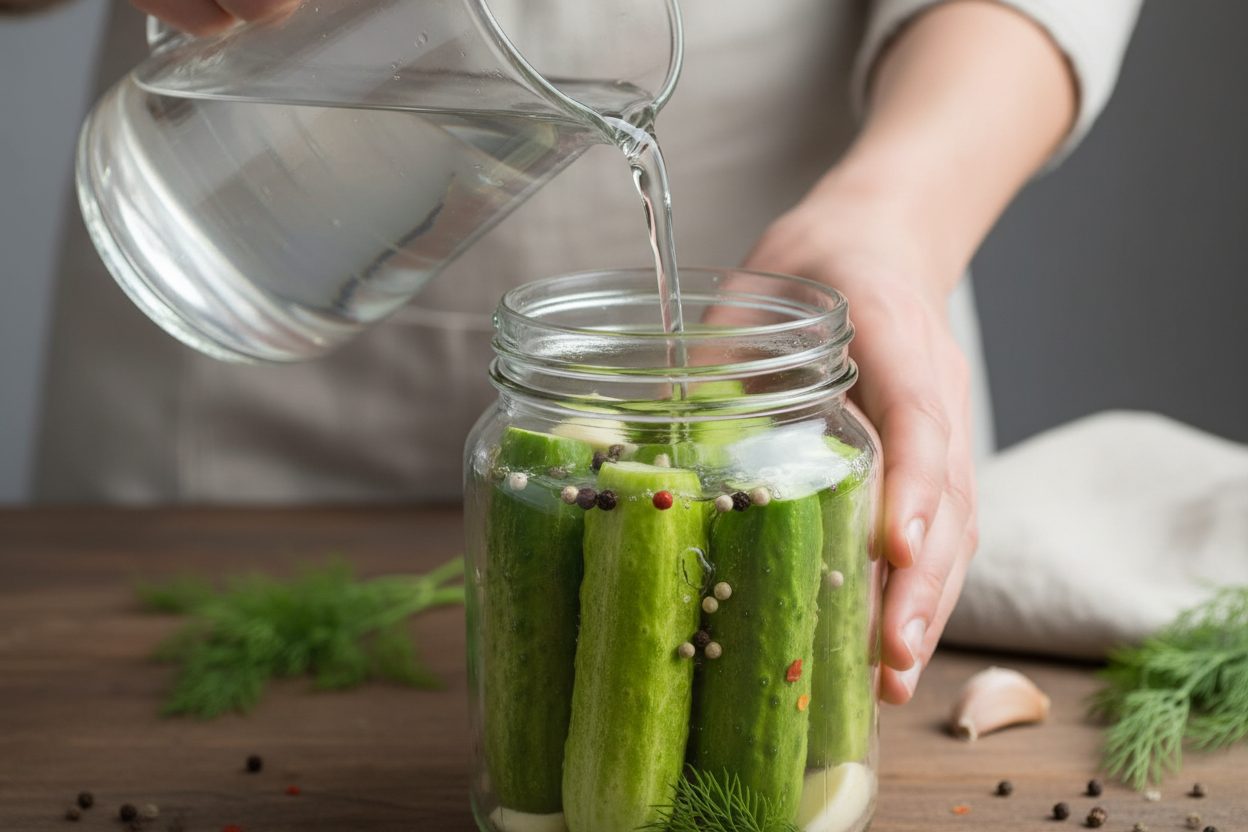 Claussen Copycat Refrigerator Kosher Dill Pickles preparation step 2