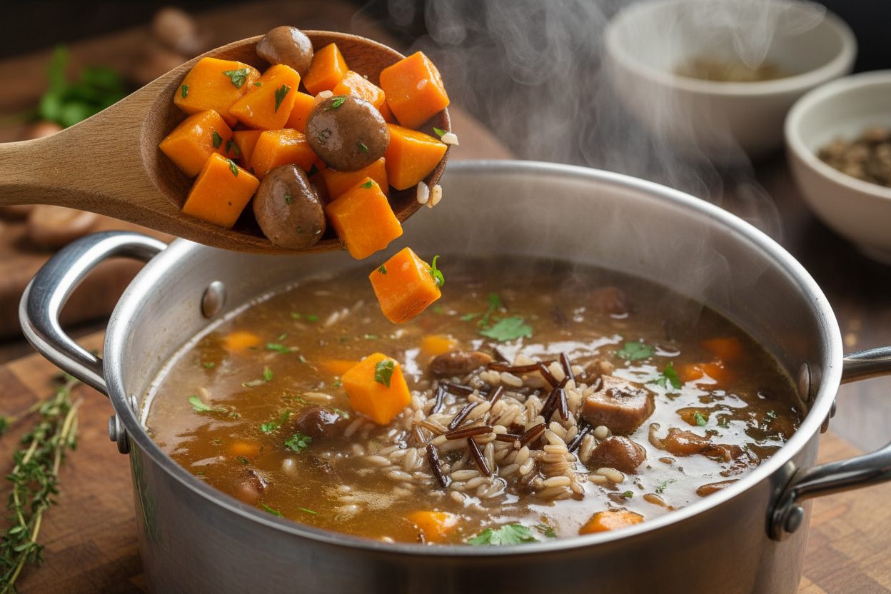 Cozy Autumn Wild Rice Soup preparation step 1