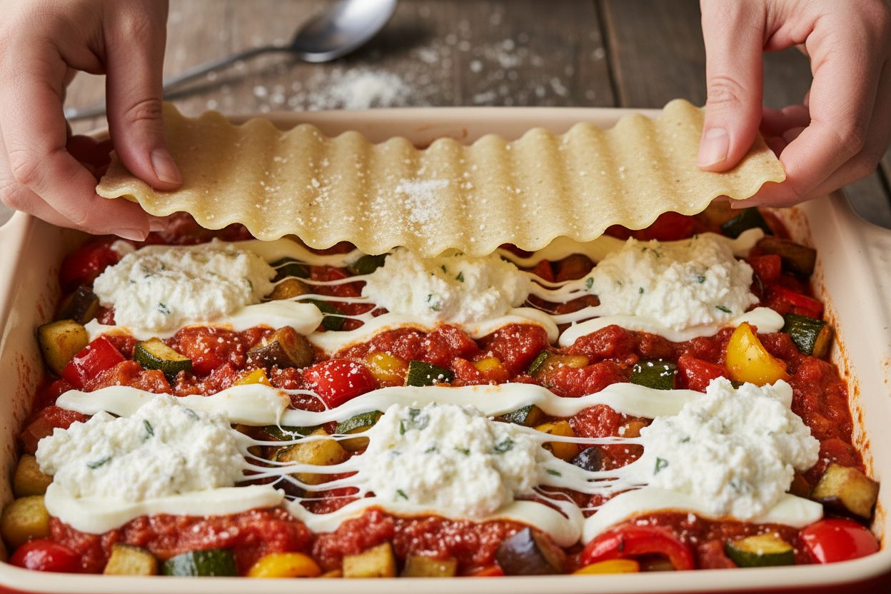 Best Roasted Vegetable Lasagna Recipe (Cozy Dinner) 3 Cozy Roasted Vegetable Lasagna Recipe preparation step 2