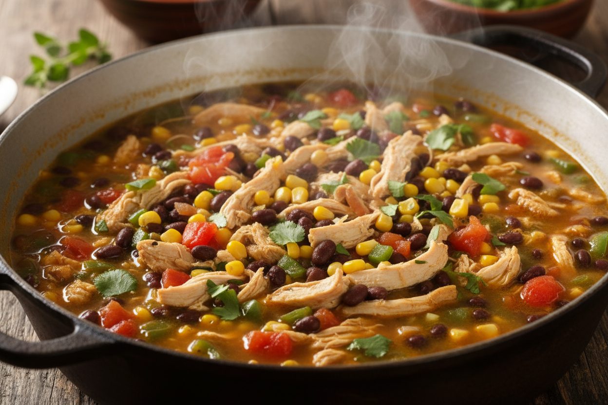 Creamy Chicken Tortilla Soup preparation step 1