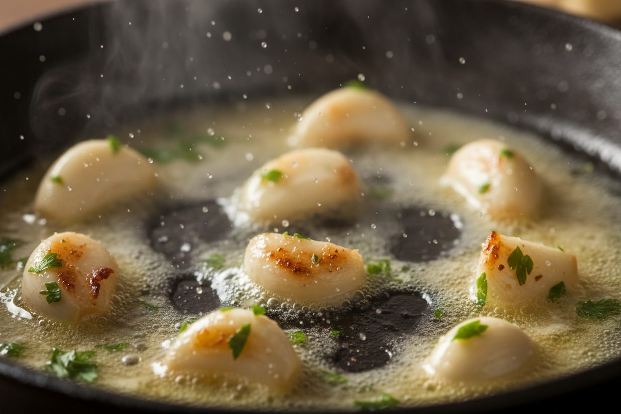 Skillet Creamy Garlic Chicken with Mashed Potatoes 3 Creamy Garlic Chicken preparation step 2
