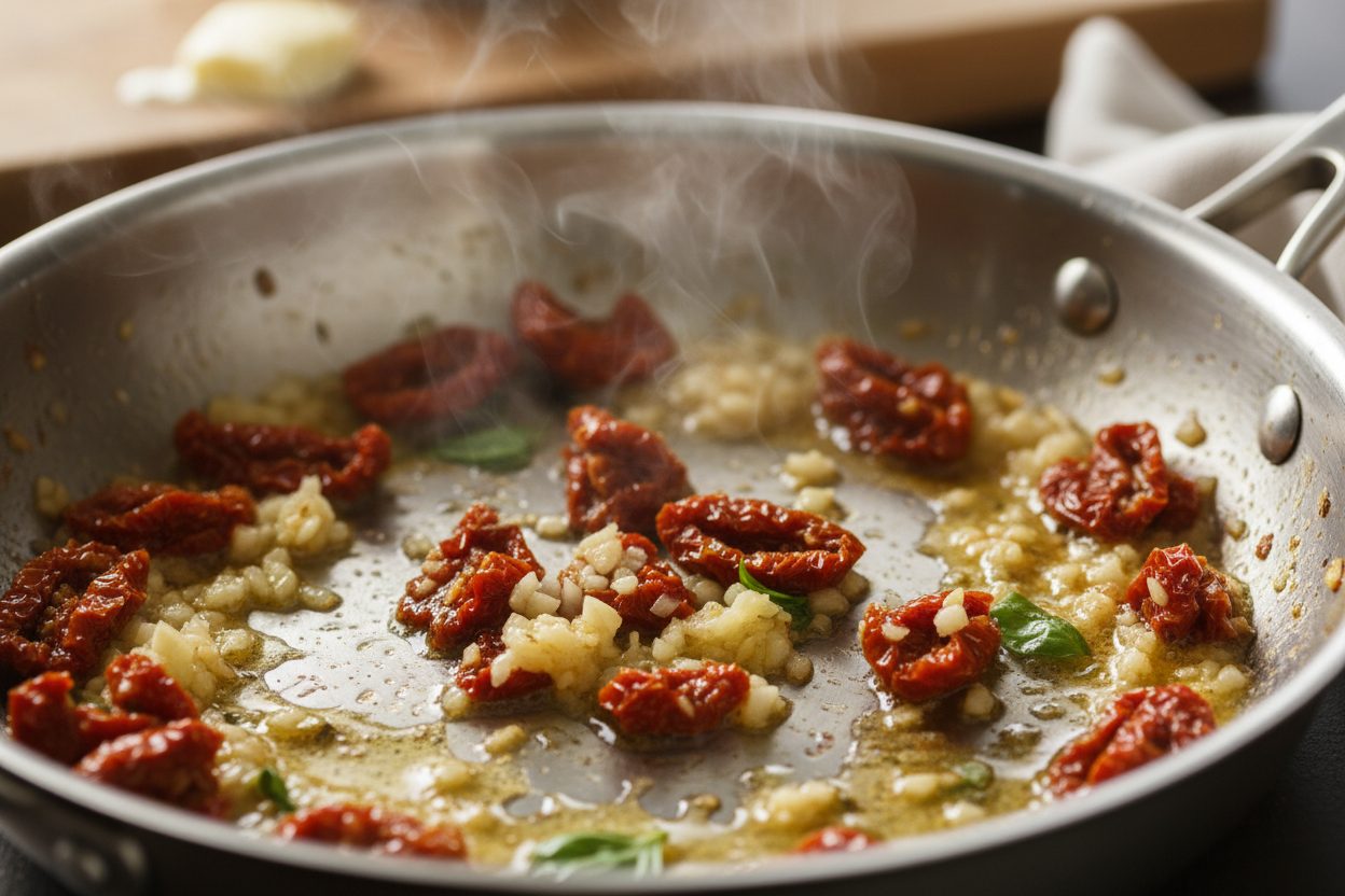 Creamy Tuscan Chicken preparation step 2