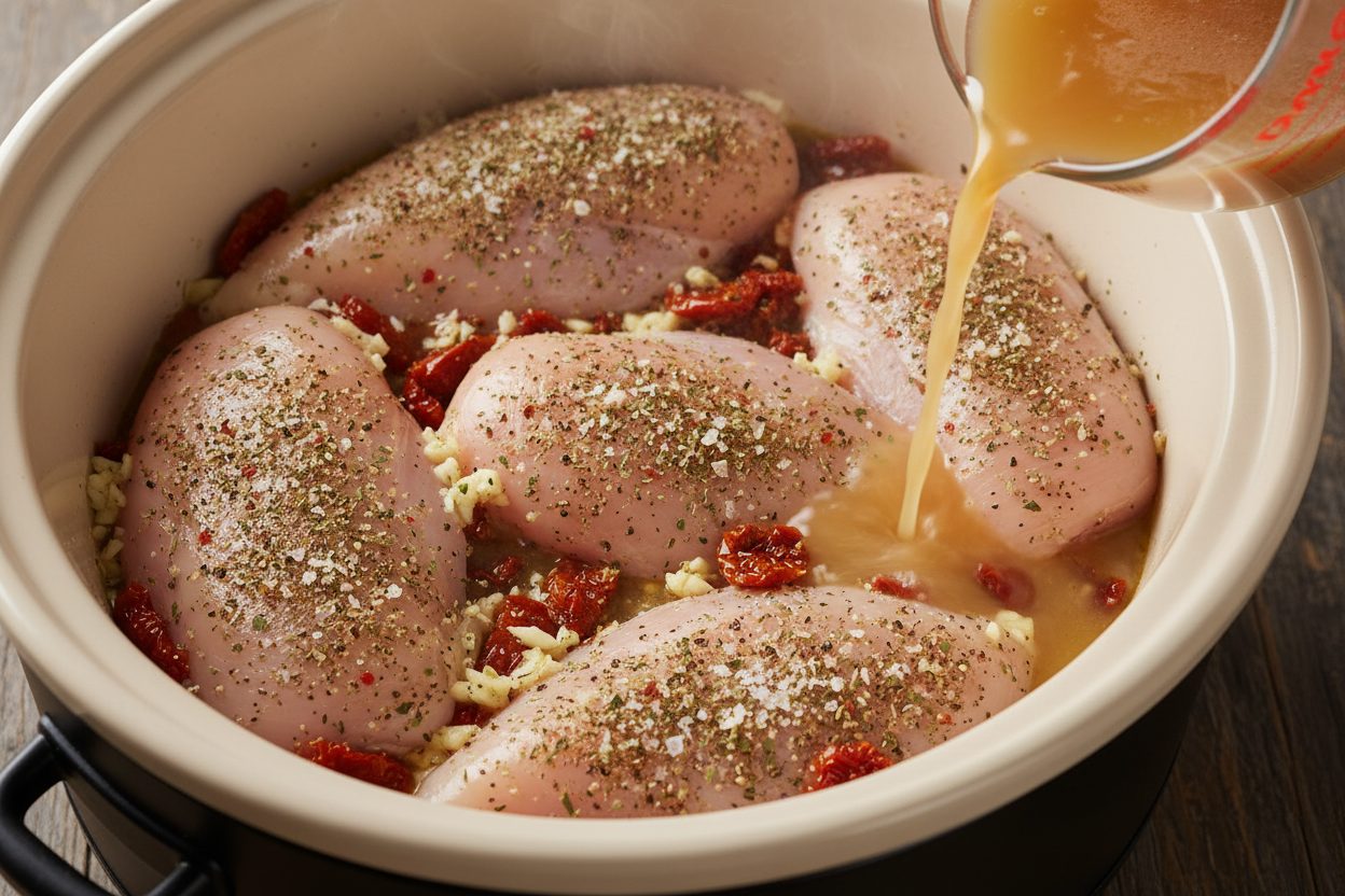 Crockpot Marry Me Chicken – The Creamy Slow Cooker Dinner Everyone Will Love preparation step 1
