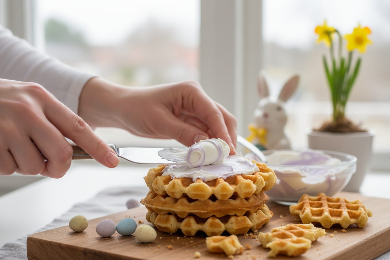 Easy Easter Finger Foods: Mini Chicken & Waffle Bites 2 Cutest Easter Finger Foods preparation step 1