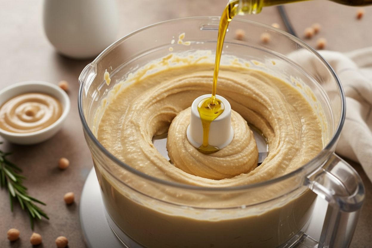 Easy Hummus without Tahini preparation step 2