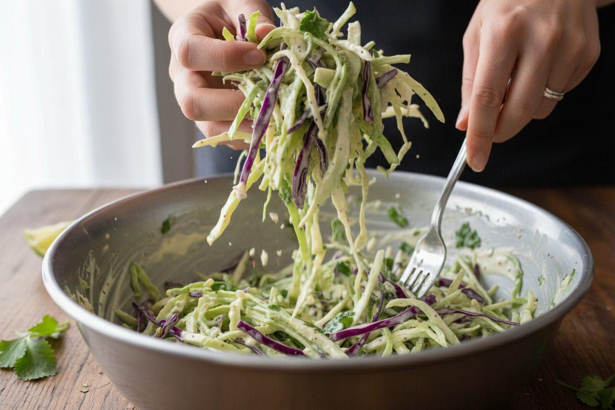 Crispy Fish Tacos With Cabbage Slaw Recipe 3 Fish Tacos With Cabbage Slaw preparation step 2