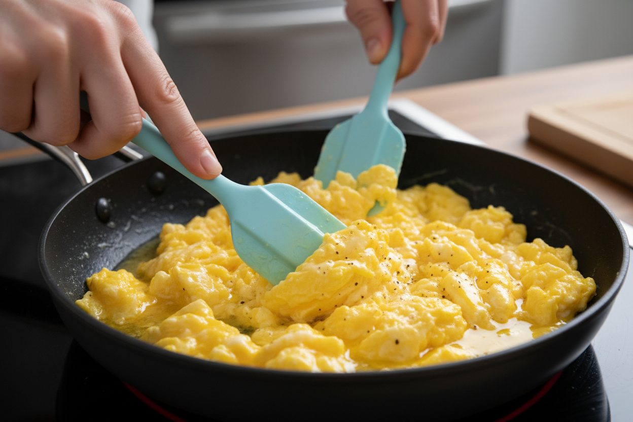 Easter Smoked Salmon Scrambled Eggs: Easy Brunch Recipe 2 Fluffy Easter Smoked Salmon and Scrambled Eggs preparation step 1