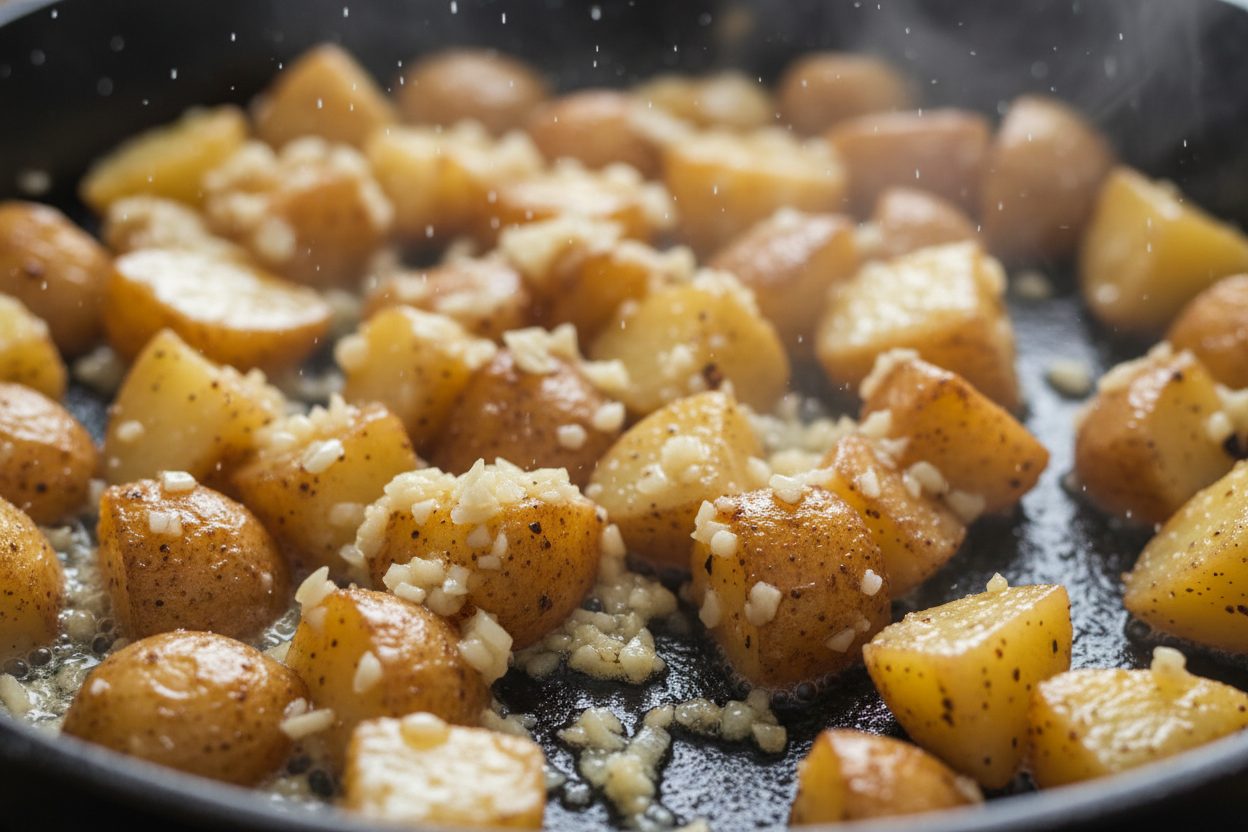 Garlic Butter Steak Bites and Potatoes preparation step 2