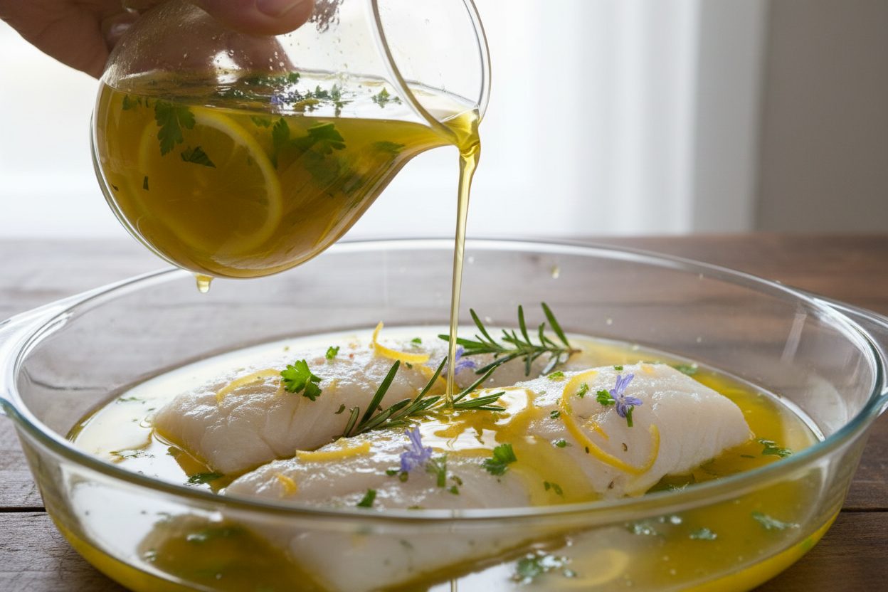 Easy Grilled Cod with Lemon Herb Recipe 2 Grilled Cod with Lemon-Herb Marinade preparation step 1