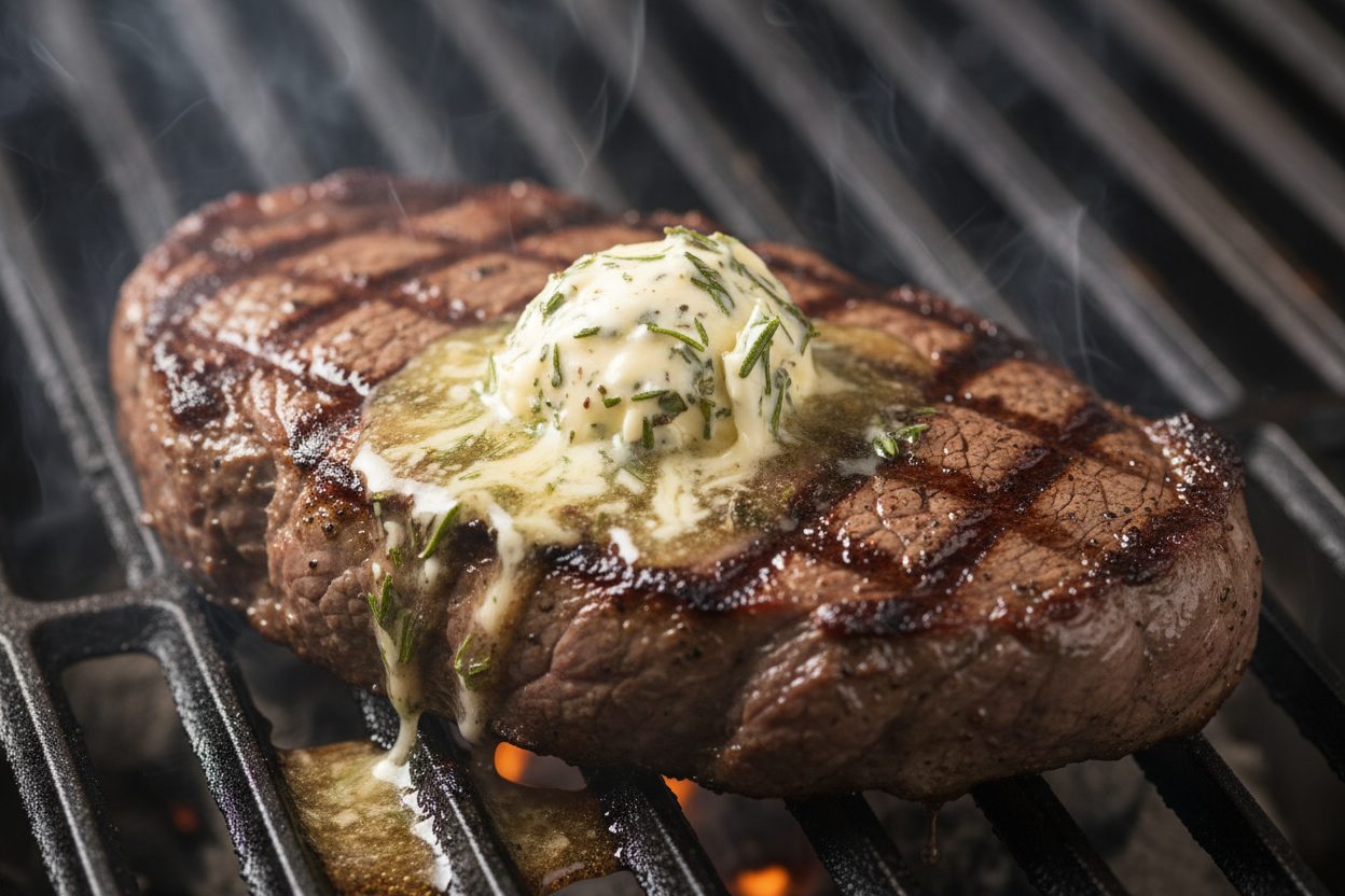 Perfect Grilled Ribeye with Garlic Butter 3 Grilled Ribeyes with Herbed Garlic Butter: A Steak Lover’s Dream preparation step 2