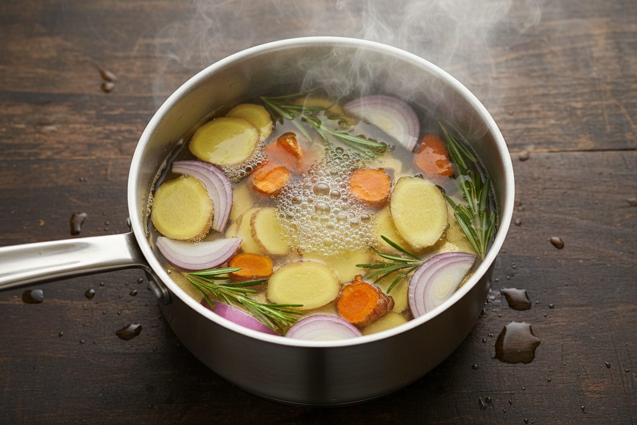 Immune-Boosting Ginger Turmeric Tonic preparation step 2