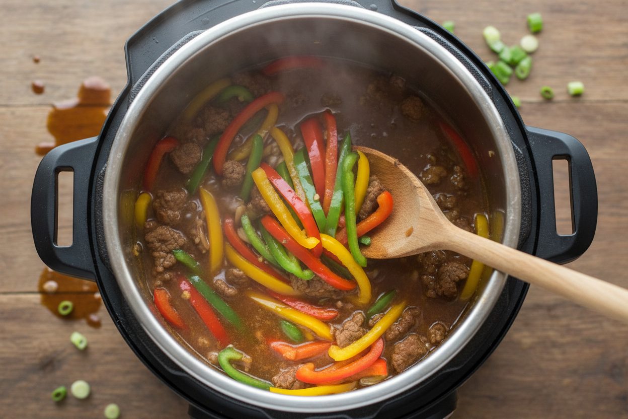 Instant Pot Pepper Steak preparation step 2