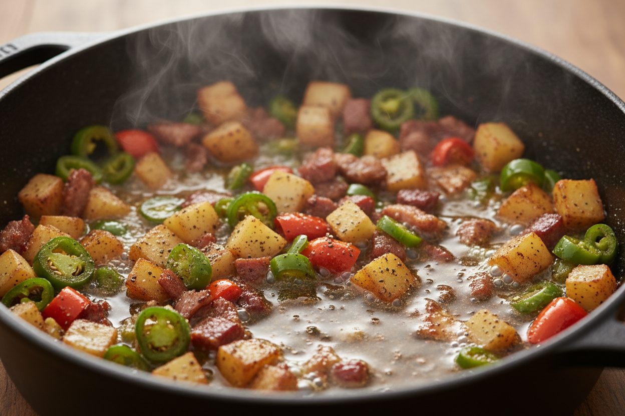 Creamy Jalapeño Popper Soup with Crispy Beef 2 Jalapeño Popper Soup preparation step 1
