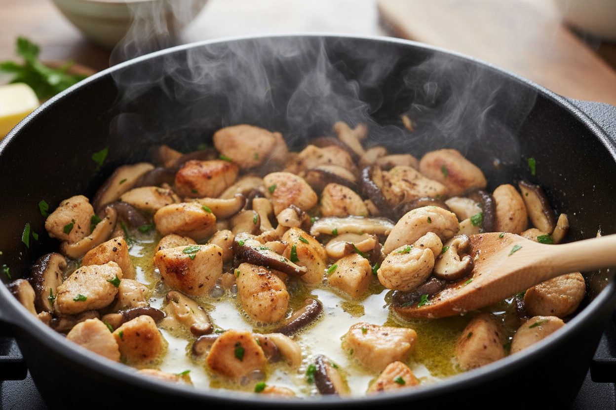 One Pot Gnocchi Chicken Pot Pie preparation step 1