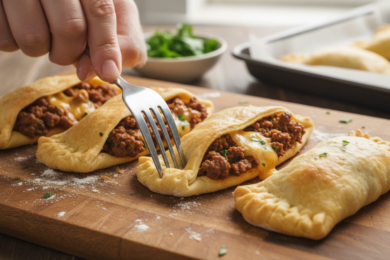 Oven Baked 4-Ingredient Beef Crescent Squares preparation step 1