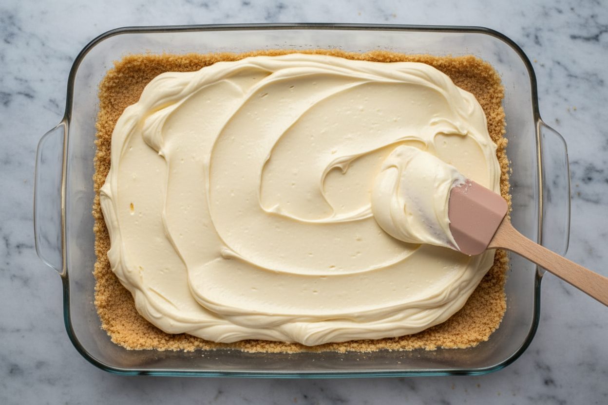 Easy No-Bake Flag Cheesecake Bars for Summer Gatherings 3 Patriotic No-Bake Flag Cheesecake Bars preparation step 2