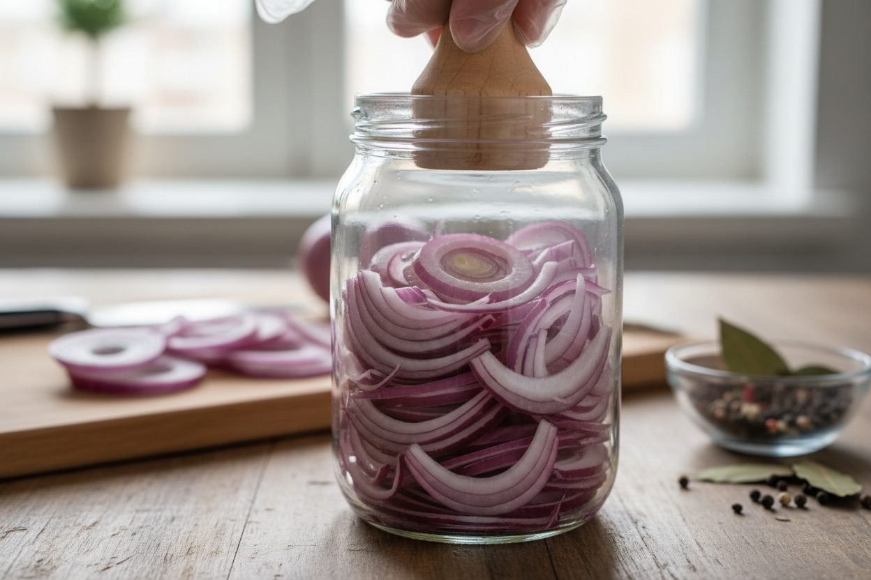 Pickled Red Onions preparation step 1