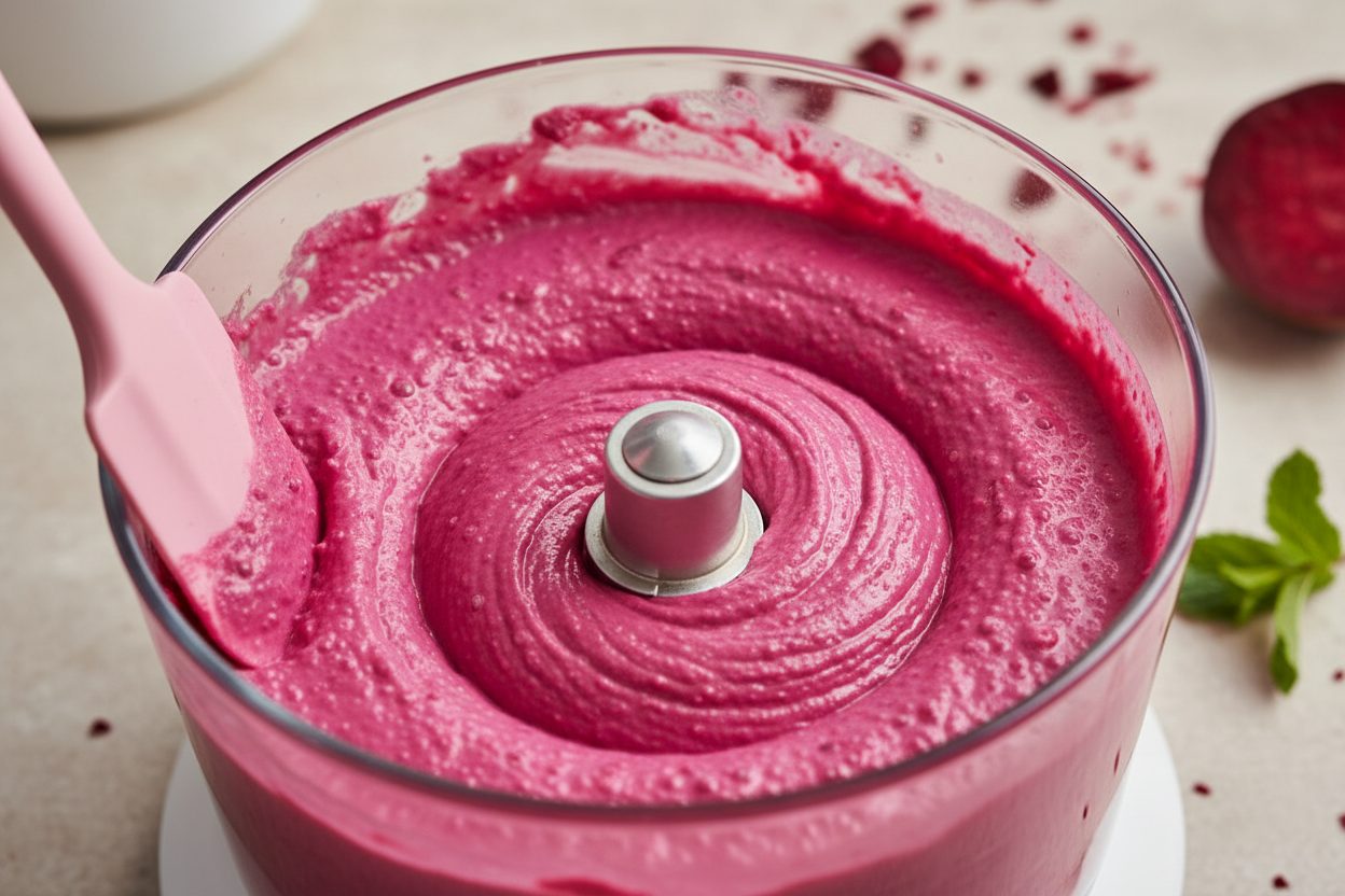 Quick and Easy Beetroot Hummus Recipe | Bright Pink Dip 3 Quick Beetroot Hummus Recipe preparation step 2