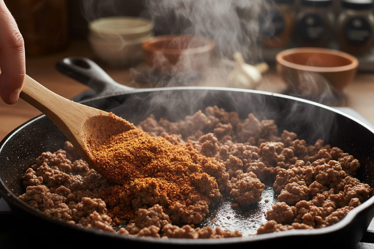Quick Hot Honey Ground Beef Bowl: High-Protein Meal Prep 2 Quick Hot Honey Ground Beef Protein Bowl preparation step 1