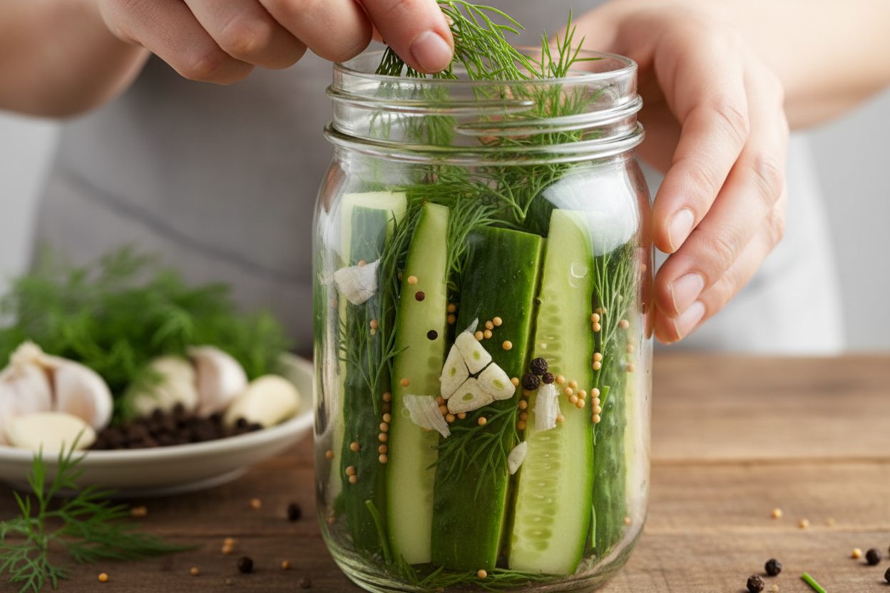 Easy Refrigerator Dill Pickles (No Canning Required) 2 Refrigerator Dill Pickles preparation step 1