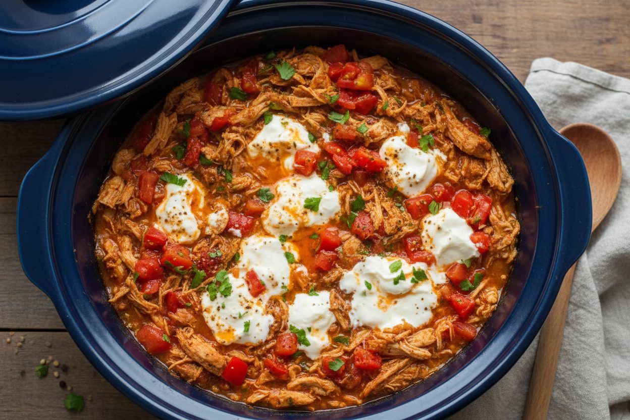 Creamy Slow Cooker Crack Chicken & Black Bean Chili 3 Slow Cooker Cream Cheese Crack Chicken preparation step 2