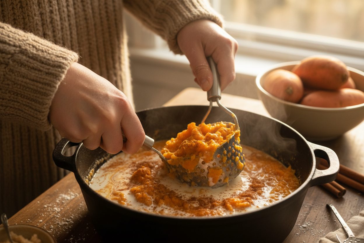 Sweet Potato Breakfast Bowl preparation step 1